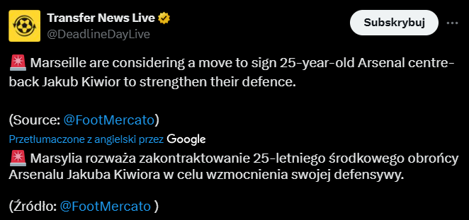 WIELKI KLUB z Ligue 1 chce Jakuba Kiwiora!
